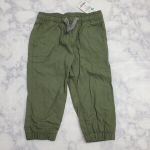 Carters Baby Boys 18M Green Elastic‎ Waist Jogger Pants With Pockets